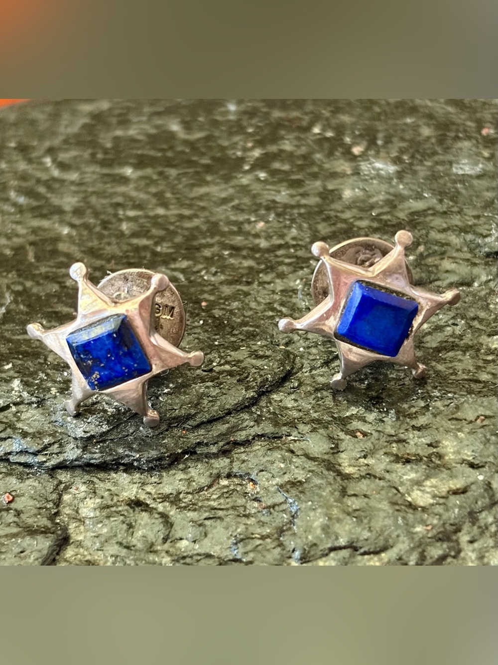 Native American Lapis Vintage Cuff Links